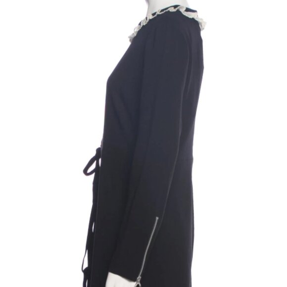 NWT Marc By Marc Jacobs Black Shift Knee-Length Dress Lace Detail XS ($449) - Picture 6 of 7